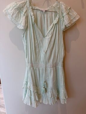 Karina Grimaldi Mint Green Ruffle Mini Dress